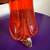Midcentury Vibrant Orange Swung Vase 6 thumbnail