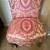 Ladies Vanity Chair pink embossed velvet on  Silk 5 thumbnail