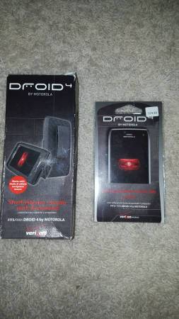 Droid 4 by Motorola swivel hard case plus screen protector 1