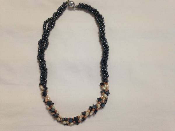 17" Charcoal Gray and White Seed Pearl Necklace - $33 (Upper East Side)63471259945603120