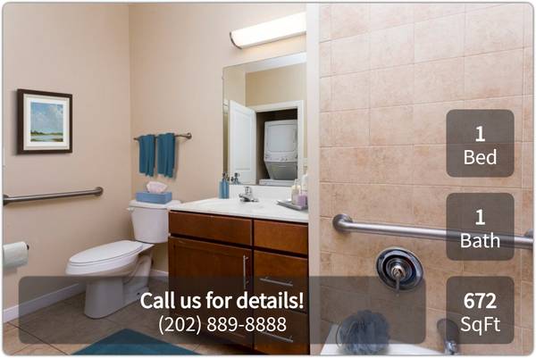 $1,562 / 1br - 672ft2 - Amazing amenities can be yours! 1 bed, 1 bath (Washington - Southeast)63779442325889122