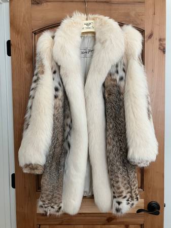 Lynx and white fox jacket 1