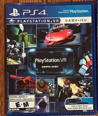 Playstation 4 Virtual Reality Video Game Demo Disc 1