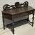 Antique Solid Wood Vanity w/Drawer - Vintage Desk w/ Dark Brown Finish 2 thumbnail