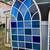 Blue Ripple Textured Glass Gothic Arch Window GA0450 5 thumbnail
