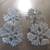 Beaded Silver/White snowflake Napkin Rings St. Nicholas Square FOUR 6 thumbnail