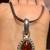 Sterling Silver Necklace with Natural Amber Stone and Beautiful Design 1 thumbnail