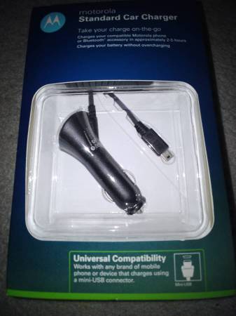Motorola Standard Vehicle Power Charger For mini-USB handsets 1