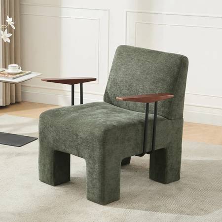 Modern Accent Chair with Soft Upholstery, Green New 1