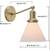 L126 PERMO Gold Light Vintage Slope Pole Wall Mount Single Sconce 2 thumbnail