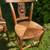 FOUR VINTAGE MATCHING WOOD CHAIRS WITH RUSH SEATS AND CARVED DEER 11 thumbnail