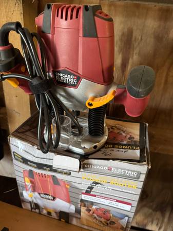 Plunge Router w/guides 5 Bits, Pro Sign Jig, Dovetail Jig NEW 1