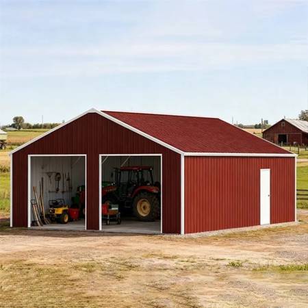 23x22 metal double garage 1