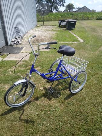 Nice Blue 20" Trike single speed with xtra wide seat 1