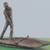 1989 golfer Signed & Limited ed sculpture by Mark Hopkins, “Sandtrap” 1 thumbnail