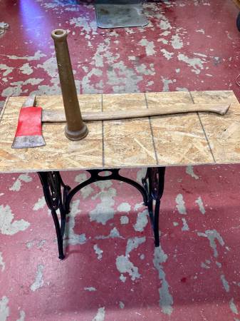 Fireman’s axe and hose nozzle 1