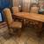 RUSTIC DINNING ROOM TABLE OR DESK AND FOUR HIGHBACK CHAIRS 5 thumbnail