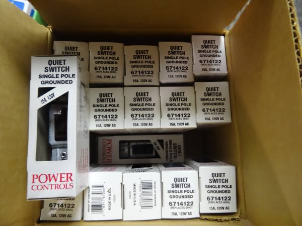 Quiet Light Wall Switches $1.50 --New in Box-Half Price-- 1