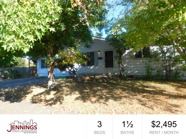 $2,495 / 3br - 1586ft2 - Spacious 3/Bedroom-1-1/2Bathroom Home In Frendly The Area (Eugene)63977278256002120