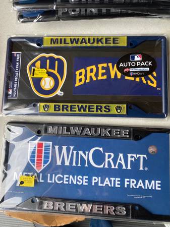 New Brewers license plate holders $10 EACH 1