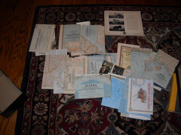 39 National Geographic map supplement inserts antique maps 1