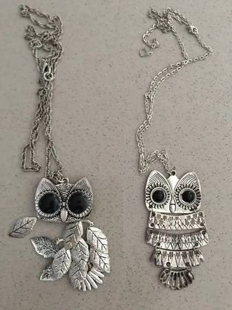 Large Vintage Owl Necklaces 1