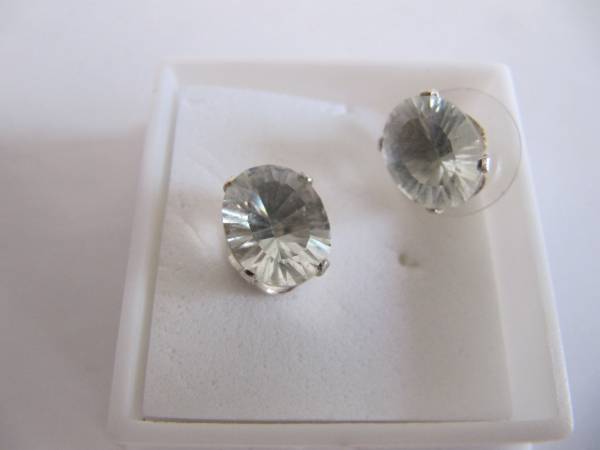 2 PAIR /$80  SILVER GEMSTONE STUD EARRING CHOICES 1