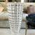 Heavey Eye Catching Textured Tall Crystal Vase 11.5” 2 thumbnail