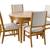 Solid wood 5 pc dining room set table with 4 chairs - NEW 3 thumbnail