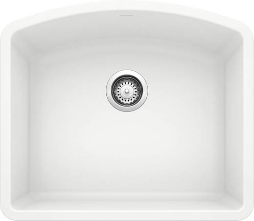 BLANCO, White 440175 DIAMOND SILGRANIT Single Bowl Undermount Kitchen 1