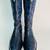 Vintage Dan Post Embroidered Blue Genuine Ostrich Cowboy Boots 13 D We 5 thumbnail