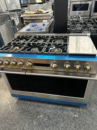 Ge monogram 48” statement series stainless steel gas range 1