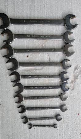 Thorsen 10 Piece SAE Open End Wrench Set P0-10 1