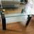 Rectangle 2-Tier Coffee Table with Tempered Glass Top and Metal Legs 2 thumbnail
