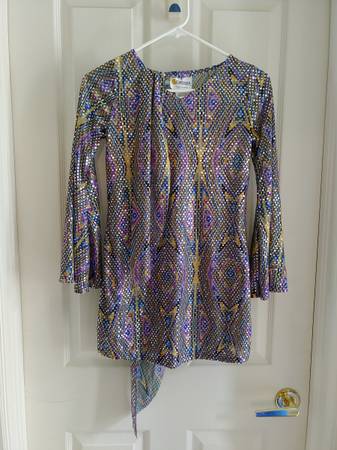 Girls 70s Disco Costume & Boots, size 10/12 1