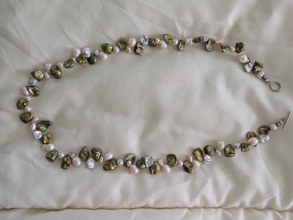 Freshwater Cultured Pearl Necklace/Sterling Silver 1