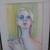 PSYCHOLOGICAL YOUNG WOMAN PORTRAIT WATERCOLOR SIGNED FRAMED 2 thumbnail