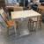 IKEA FLIP OVER TABLE + 2 VINTAGE CANADIANA CARVED CHAIRS 1 thumbnail
