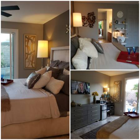 $1,650 / 1br - 485ft2 - INCLUIDO TODO Suite de Lujo Privada con Cocineta y Piscina (INDIO - North Indio)63686192261891121