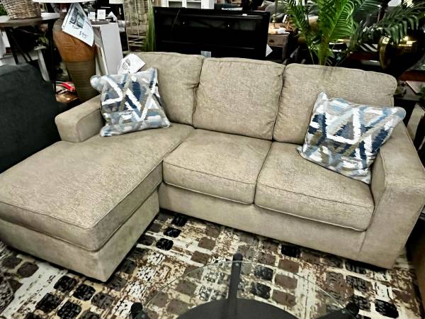 NEW Greaves sofa couch with reversible left or righchaise, tan or grey 1