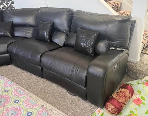 Leather couch 1