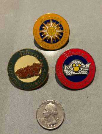 Pre grand opening california adventure disney 3 pin set 1