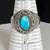VTG. NAVAJO Elisabeth Guerro Turquoise Sterling Heavy Bracelet 6 1/2" 4 thumbnail