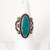Sterling Silver Beautiful Oval Turquoise Ring Size 6, 7.4 Grams 1 thumbnail