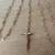 Fashion Gold with Pastel Crystal Beads Rosary Necklace Rose 16 3 thumbnail