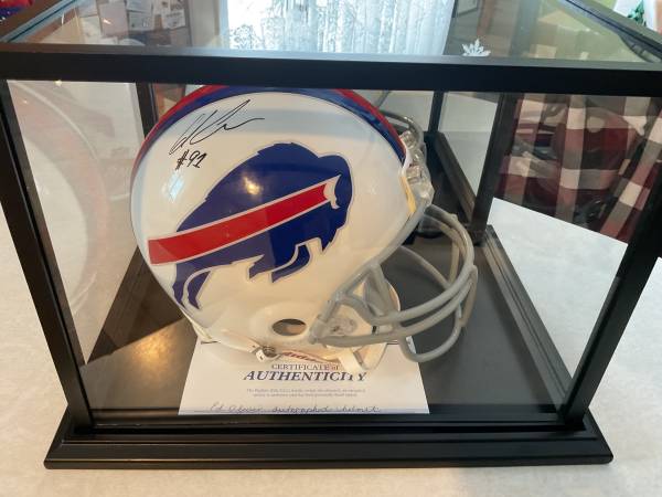 Authentic Buffalo Bills Ed Oliver #91 Signed Regulation Helmet 1