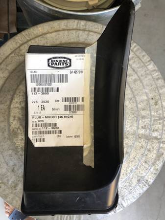 Toro Genuine Part 112-3690 PLUG-MULCH 1