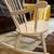 Vintage  Heirloom Wooden Rocking Chair in Cream White 9 thumbnail