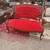 Red Antique Loveseat 2 thumbnail