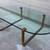 Bronze brass oval glass coffee table mid century vintage Pace retro 3 thumbnail